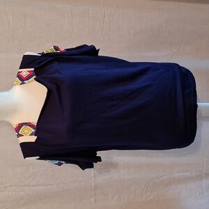 5/$15 Cute top by CouerdeVague, Sz L 65/35  Cotton/Polyester EUC